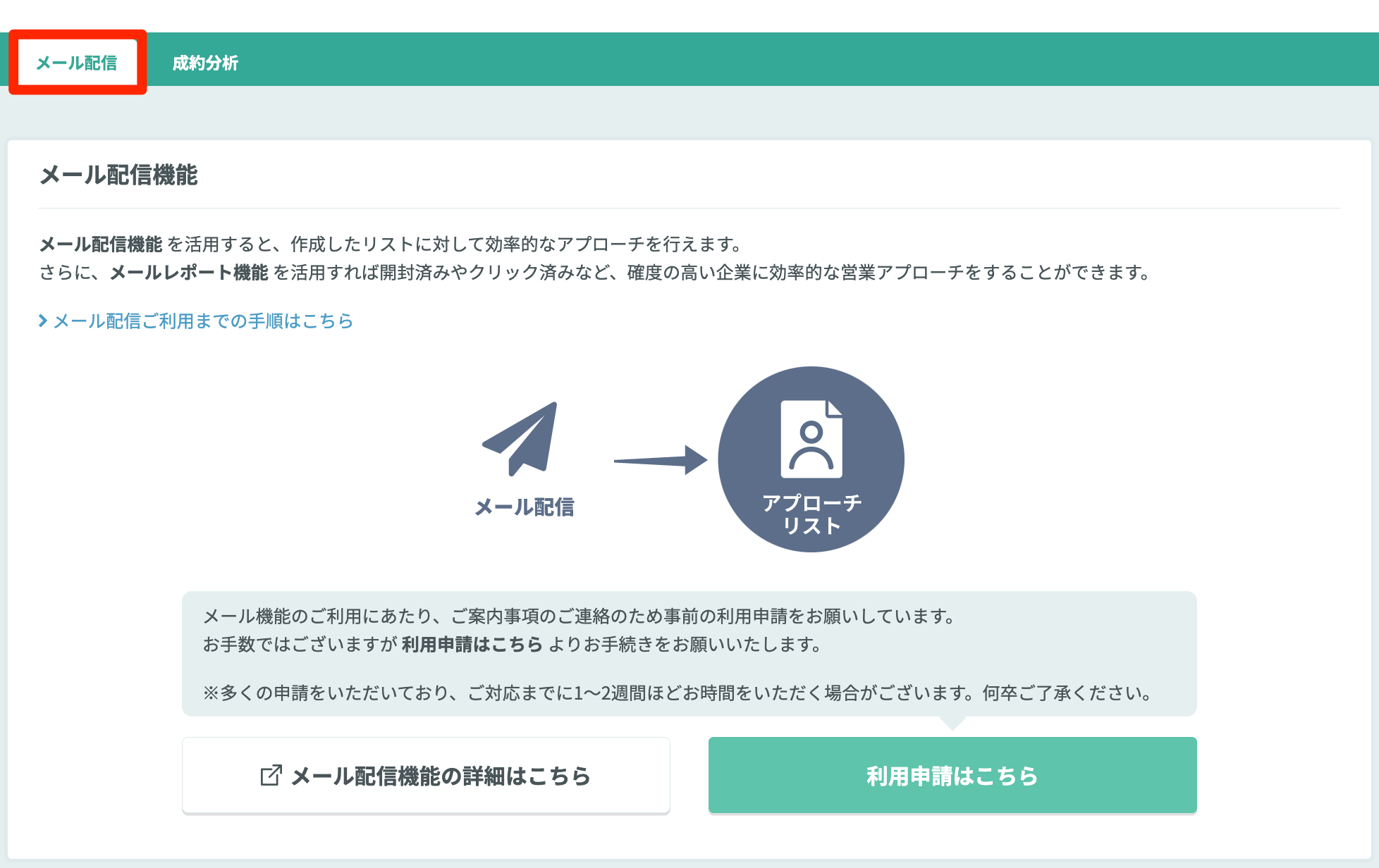 メール配信機能について